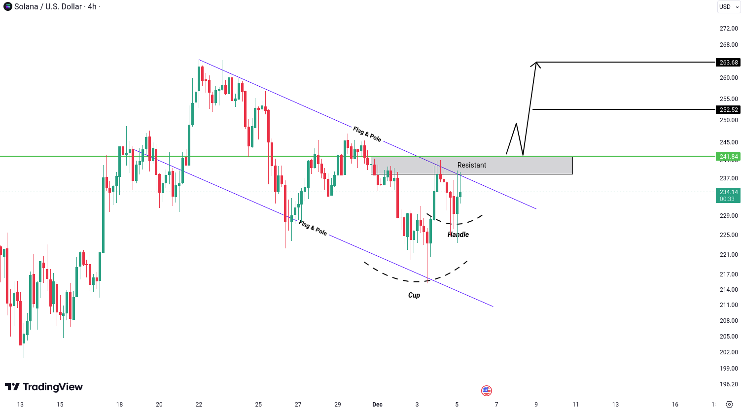 Crypto analysis for BTC, ETH, EGLD, FLOKI and SOL - December 5, 2024