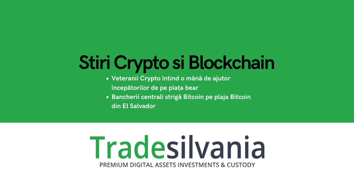 Știri crypto & Bitcoin - Veteranii Crypto întind o mână de ajutor începătorilor de pe piața bear - Bancherii centrali strigă Bitcoin pe plaja Bitcoin din El Salvador