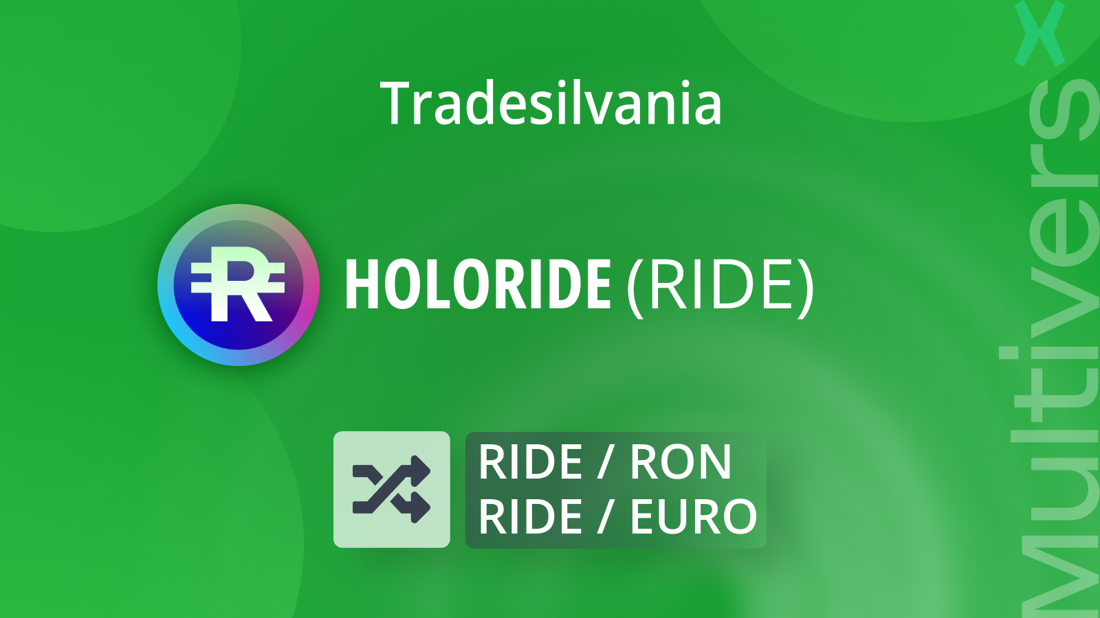 Holoride (RIDE) este acum pe platforma Tradesilvania