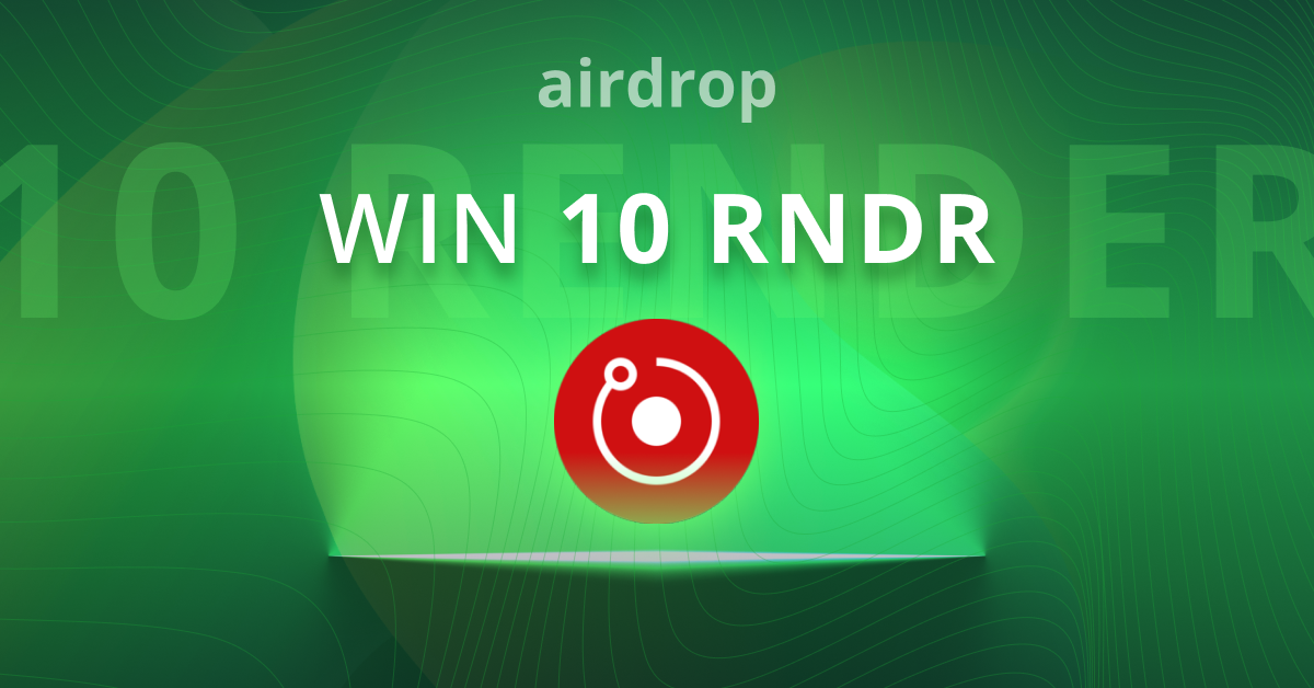 Win one of the 5 prizes in Render Token (RNDR), a cloud GPU project, geared up for the AI revolution