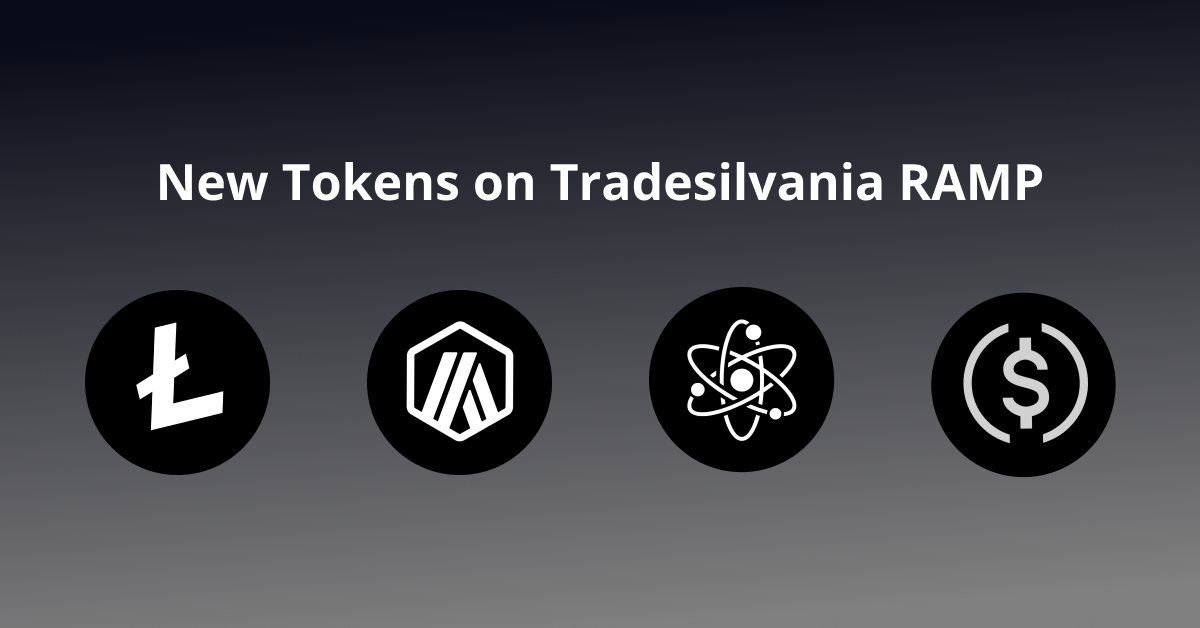 LTC, ARB, ATOM and USDC (on Solana) - now on Tradesilvania RAMP