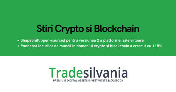 Știri crypto & blockchain - ShapeShift open-sourced pentru versiunea 2 a platformei sale viitoare - Ponderea locurilor de muncă în domeniul crypto și blockchain a crescut cu 118% în 10 luni – 05-01-2021