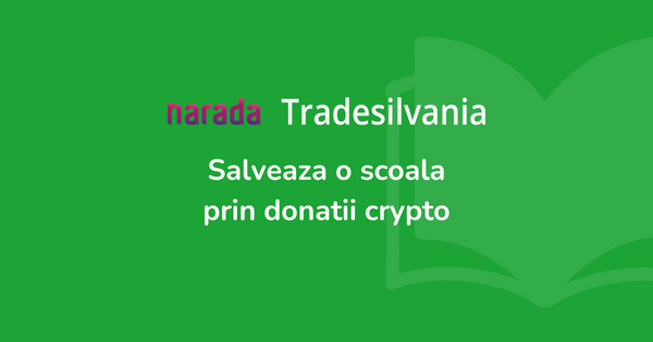Parteneriat Narada si platforma Tradesilvania pentru donatii in criptomonede