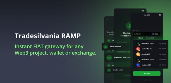 Tradesilvania RAMP Instant FIAT gateway for any web3 project, wallet or exchange