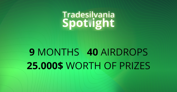 Summary of all Airdrops on Tradesilvania Spotlight. 9 months, 40 airdrops, over 25.000$ worth pf prizes