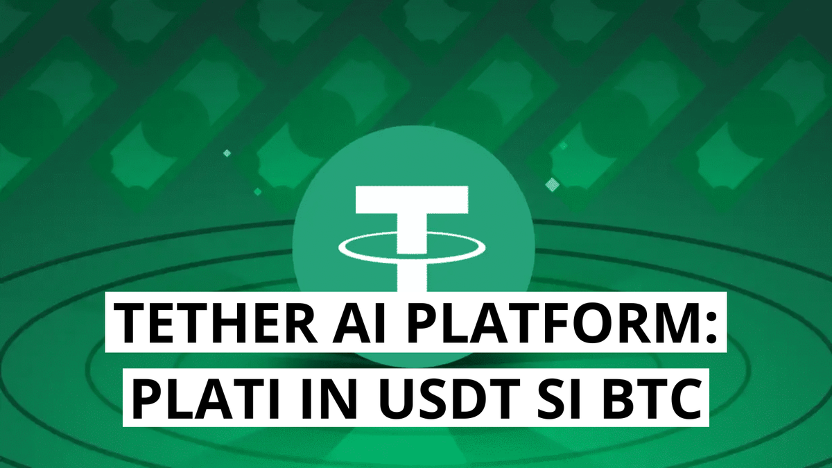 Tether AI va permite plati directe in Bitcoin si USDT