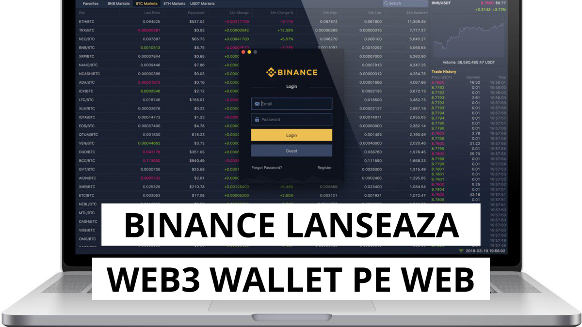 Binance introduce portofelul Web cu functii avansate de self-custody si analiza